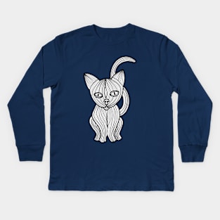 Spooky Cat Kids Long Sleeve T-Shirt